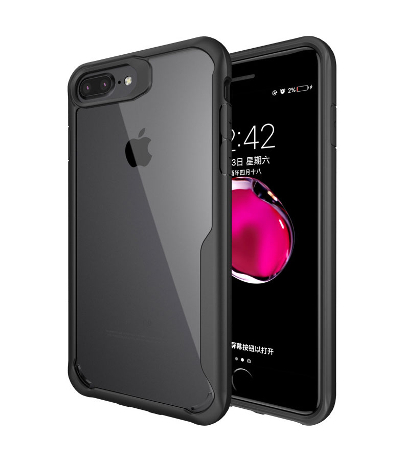 Apple iPHONE 8 Plus / 7 Plus TPU Armor Defense Case (Black)